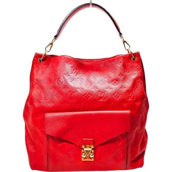 605598AO (S6) Louis Vuitton Hand Bag Metis Red Monogram Empreinte - Picture 1 of 9